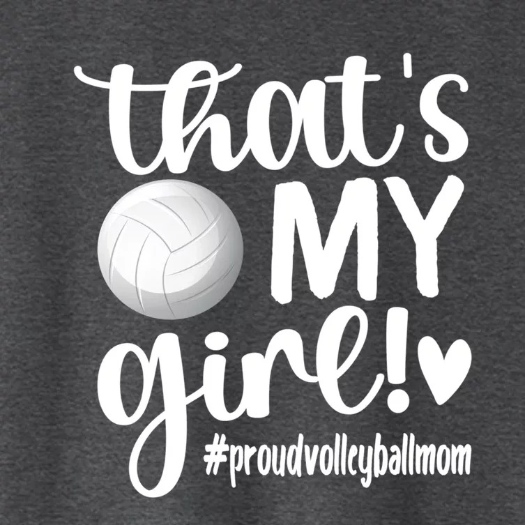 That's My Proud Volleyball Mom Volleyball Mother Gift Women's Crop Top Tee