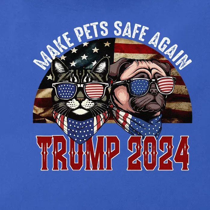 Trump Make Pets Safe Again Funny Save Our Pets Vote Trump Gift Zip Tote Bag