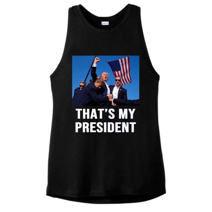 ThatS My President Trump 2024 Ladies Tri-Blend Wicking Tank