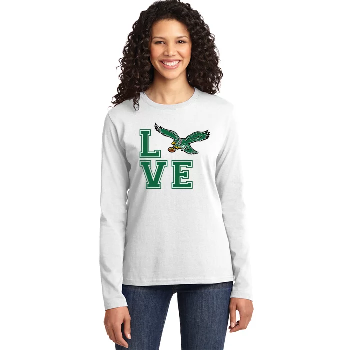 Team Mascot Philadelphia Football Champion Ladies Long Sleeve Shirt