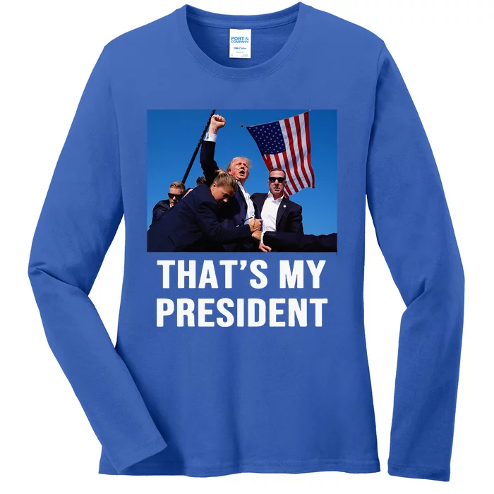 ThatS My President Trump 2024 Ladies Long Sleeve Shirt