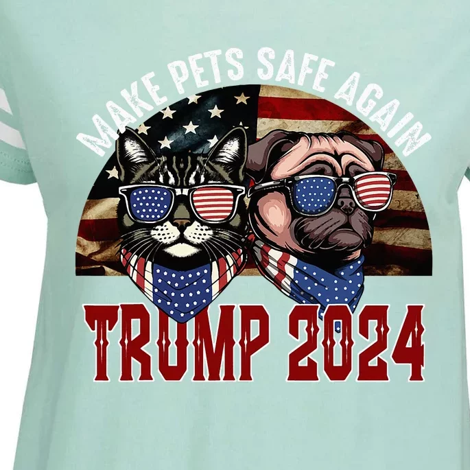 Trump Make Pets Safe Again Save Our Pets Vote Trump Enza Ladies Jersey Football T-Shirt