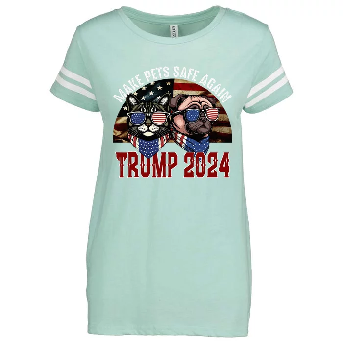 Trump Make Pets Safe Again Save Our Pets Vote Trump Enza Ladies Jersey Football T-Shirt