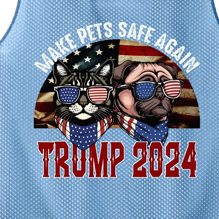 Trump Make Pets Safe Again Save Our Pets Vote Trump Mesh Reversible Basketball Jersey Tank