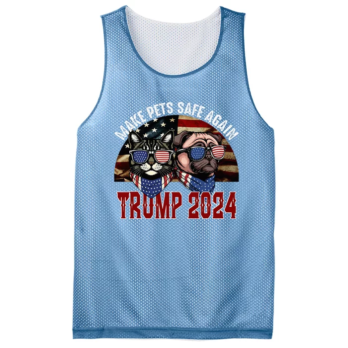 Trump Make Pets Safe Again Save Our Pets Vote Trump Mesh Reversible Basketball Jersey Tank