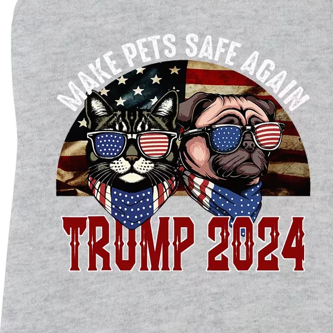 Trump Make Pets Safe Again Save Our Pets Vote Trump Women's Racerback Tank