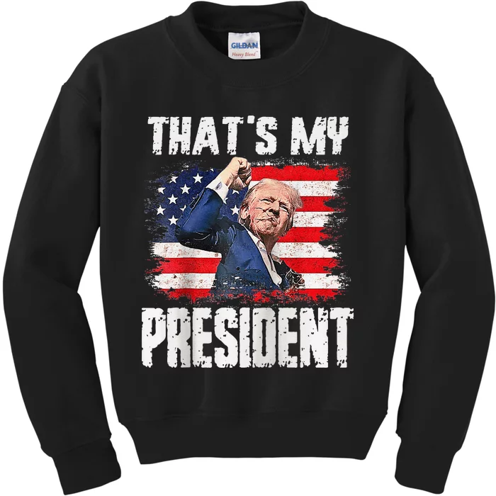 ThatS My President Raglan Kids Sweatshirt