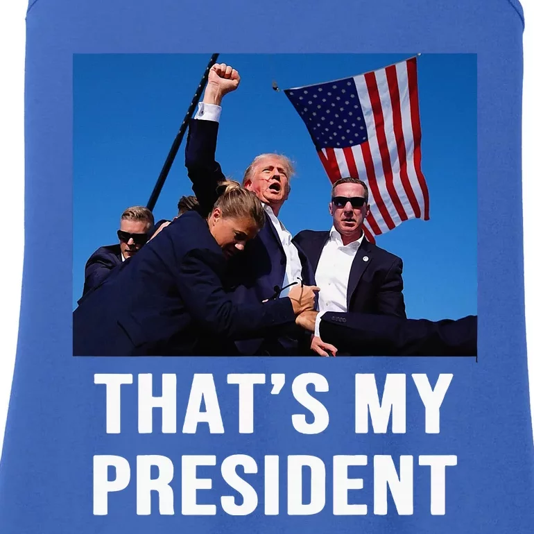 ThatS My President Trump Rally Shooter Mug Shot Trump Ladies Essential Tank