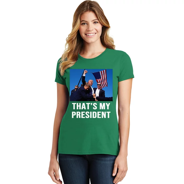 ThatS My President Trump Rally Shooter Mug Shot Trump Women's T-Shirt