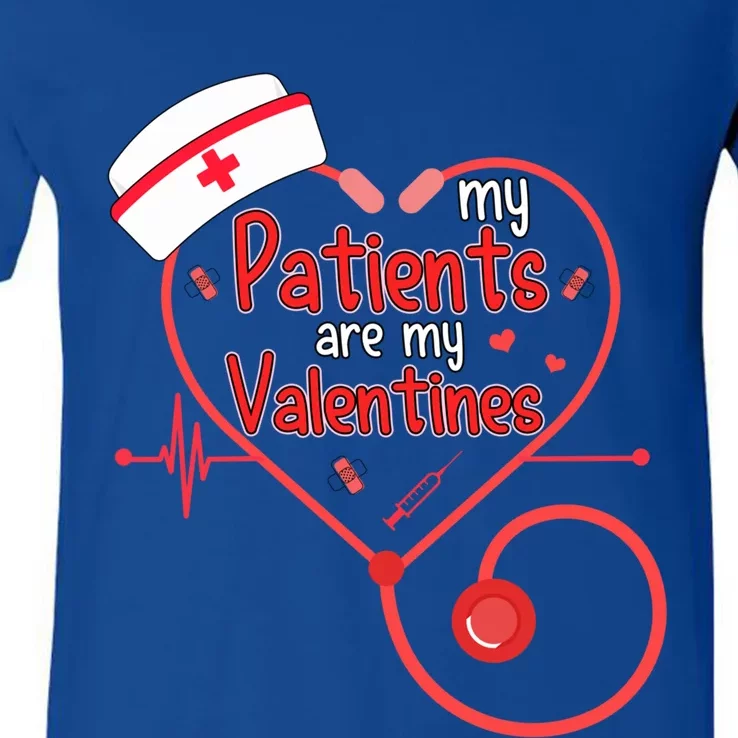 Tg My Patients Are My Valentines Day Nurse Doctor Costume Great Gift V-Neck T-Shirt