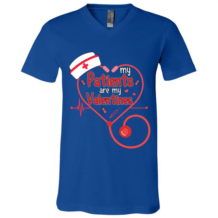 Tg My Patients Are My Valentines Day Nurse Doctor Costume Great Gift V-Neck T-Shirt