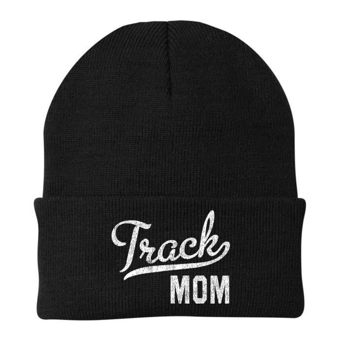 Track Mom Proud Track And Field Mom Gift Knit Cap Winter Beanie