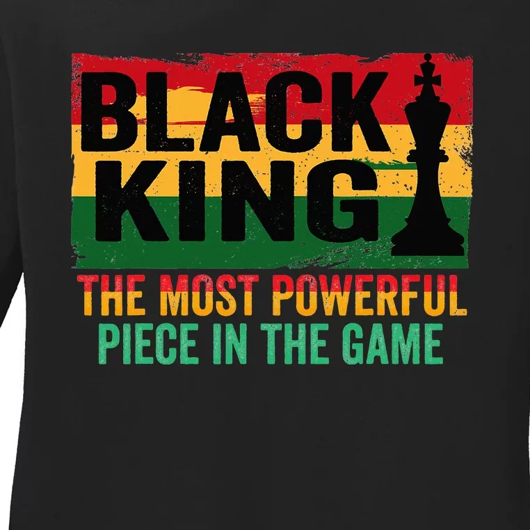 The Most Powerful Piece In The Game Black King Ladies Long Sleeve Shirt