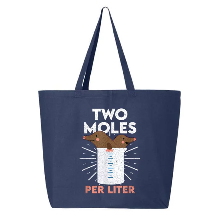 Two Moles Per Liter Funny Chemistry Science Tee 25L Jumbo Tote