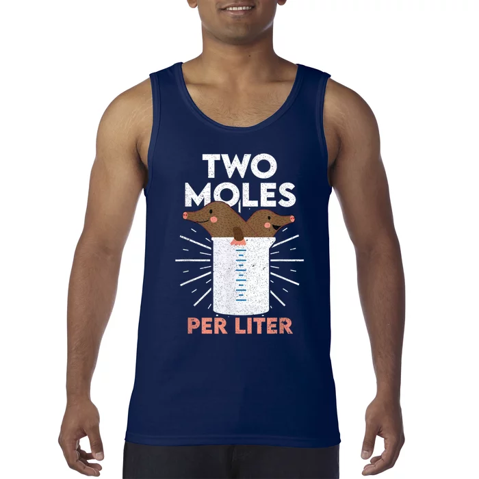 Two Moles Per Liter Funny Chemistry Science Tee Tank Top