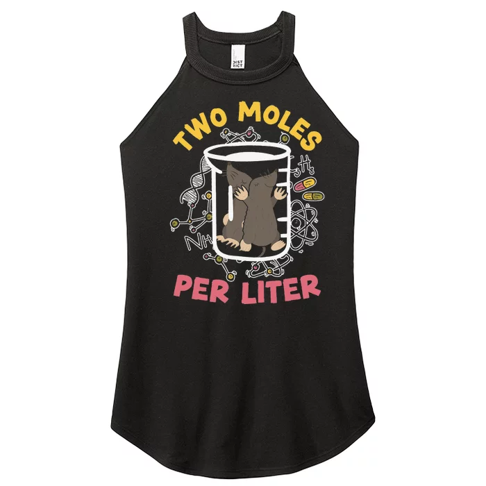 Two Moles Per Liter Science Lover Chemistry Mammal Mole Women’s Perfect Tri Rocker Tank