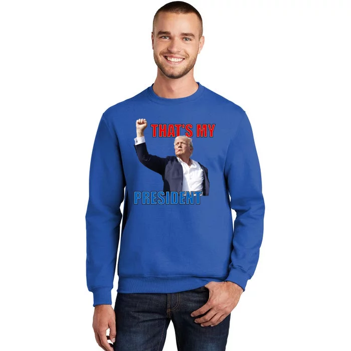 Thats My President Trump 2024 Donald Trump Survived Shooter Tall Sweatshirt