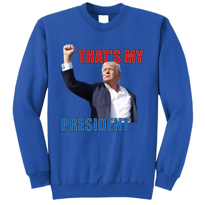 Thats My President Trump 2024 Donald Trump Survived Shooter Tall Sweatshirt