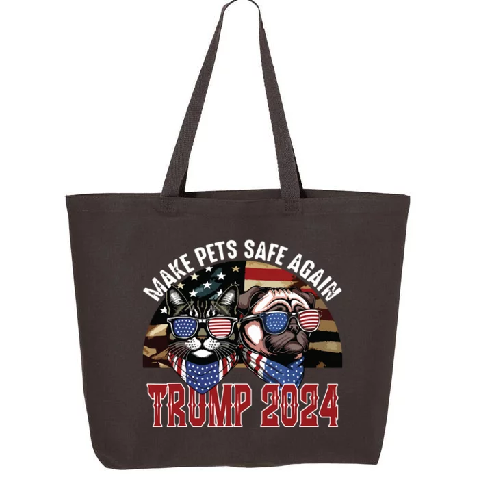 Trump Make Pets Safe Again Funny Save Our Pets Vote Trump 25L Jumbo Tote