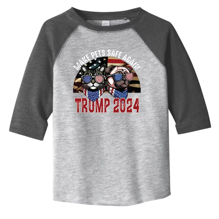 Trump Make Pets Safe Again Funny Save Our Pets Vote Trump Toddler Fine Jersey T-Shirt