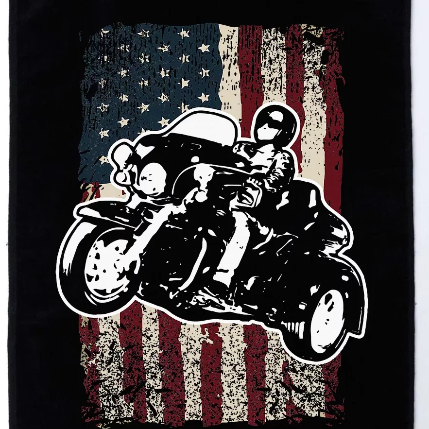 Triker Motorcycle Patriotic American Flag Trike Biker Gift Platinum Collection Golf Towel