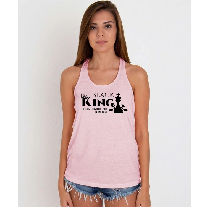 The Most Powerful Piece In The Game History Women's Knotted Racerback Tank