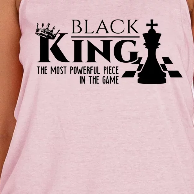 The Most Powerful Piece In The Game History Women's Knotted Racerback Tank