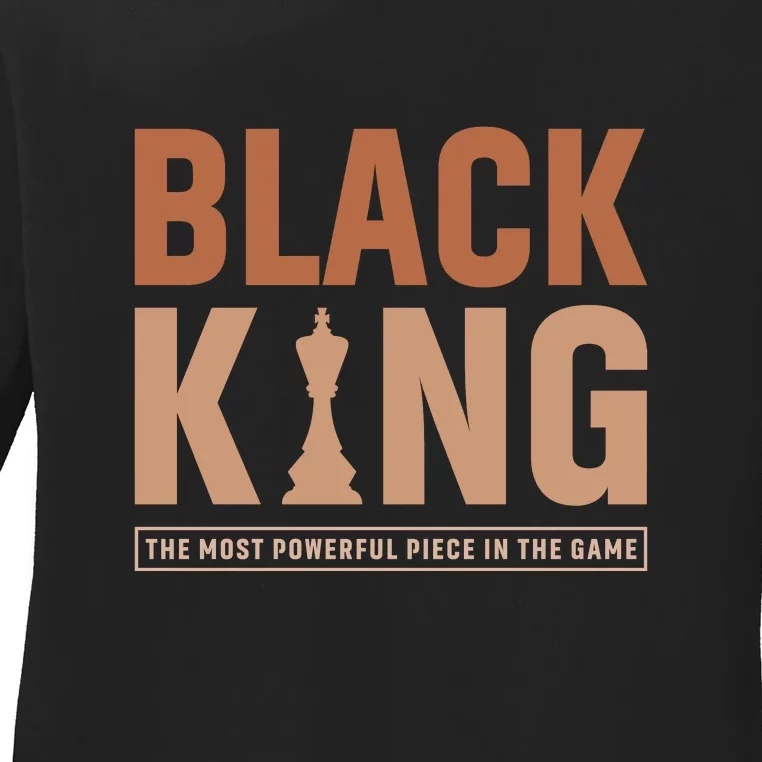 The Most Powerful Piece In The Game Black King Ladies Long Sleeve Shirt