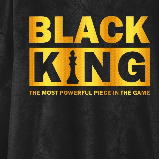 The most powerful piece in the game Black King Hooded Wearable Blanket