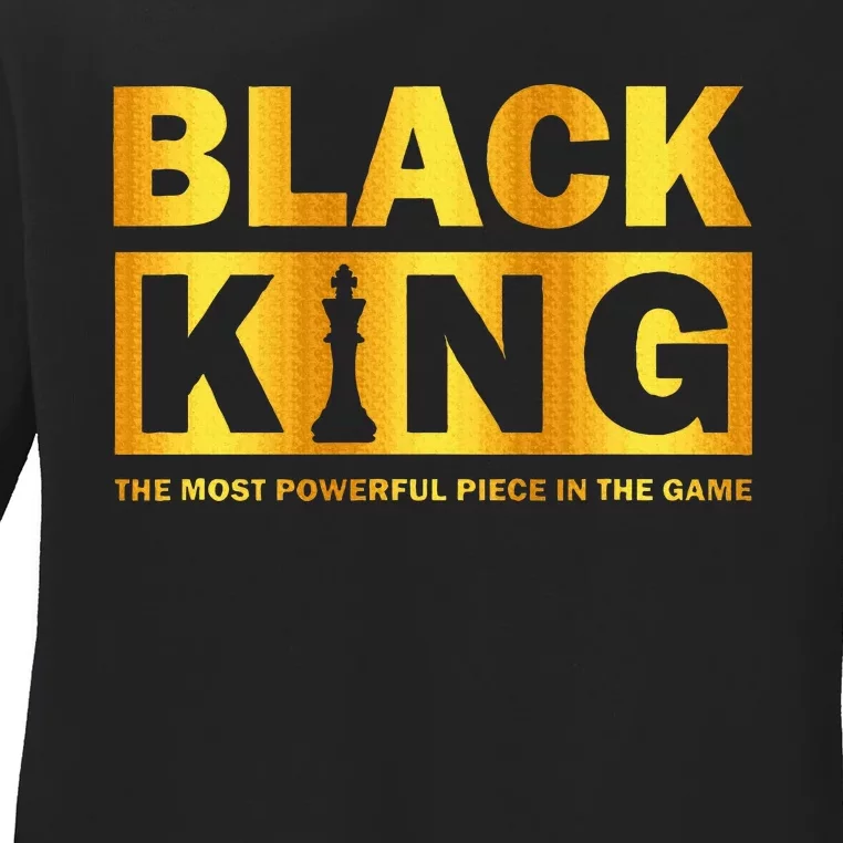 The most powerful piece in the game Black King Ladies Long Sleeve Shirt