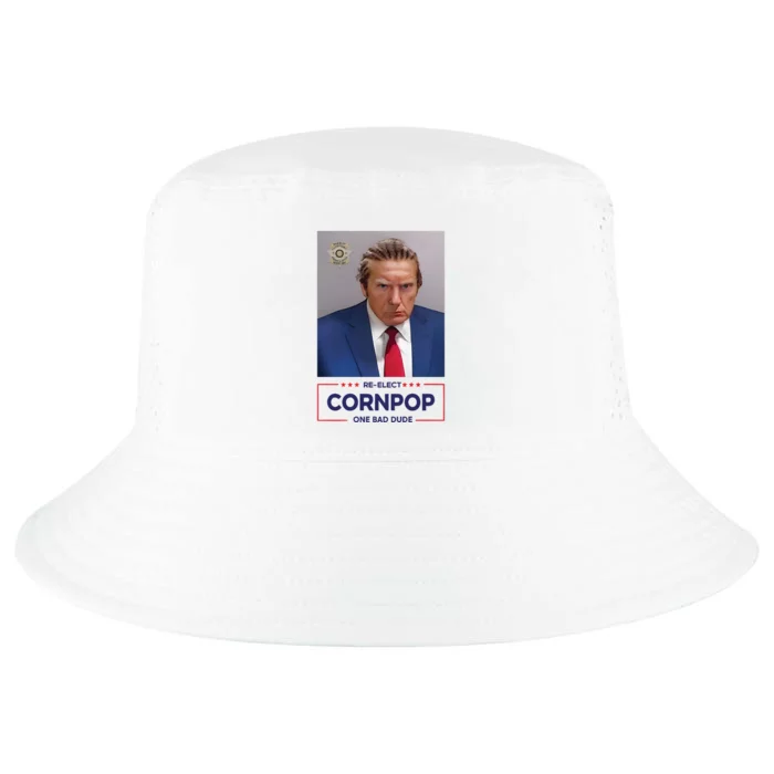 Trump Mugshot ReElect Cornpop One Bad Dude Cool Comfort Performance Bucket Hat