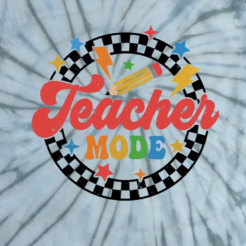 Teacher Mode Retro Vibe Back To School Teacher Life Tie-Dye T-Shirt