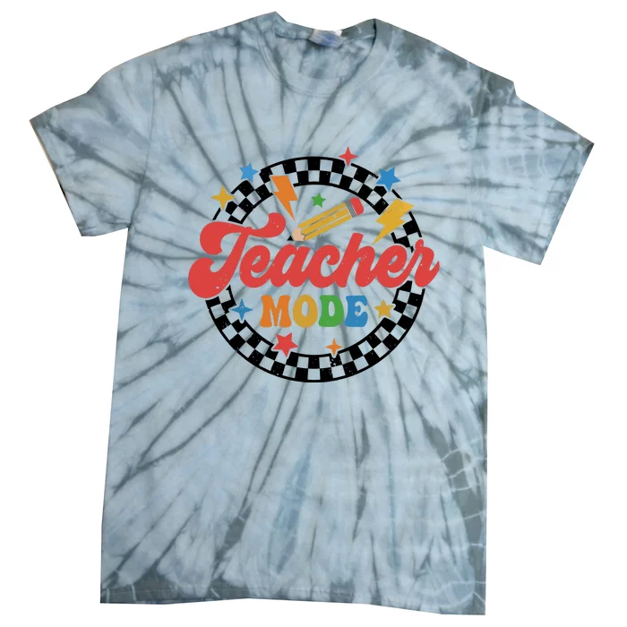 Teacher Mode Retro Vibe Back To School Teacher Life Tie-Dye T-Shirt