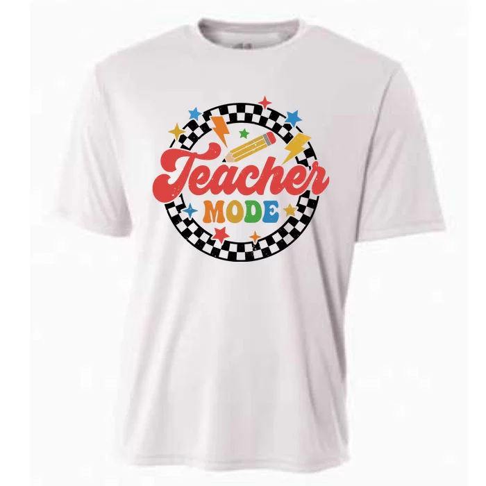 Teacher Mode Retro Vibe Back To School Teacher Life Cooling Performance Crew T-Shirt