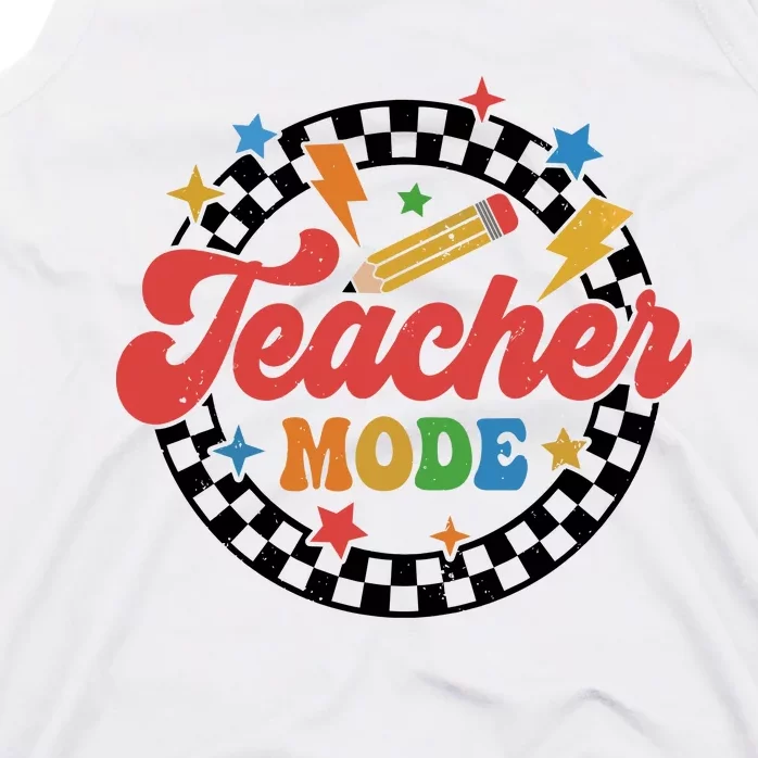 Teacher Mode Retro Vibe Back To School Teacher Life Tank Top