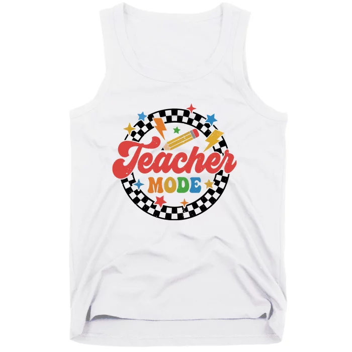 Teacher Mode Retro Vibe Back To School Teacher Life Tank Top