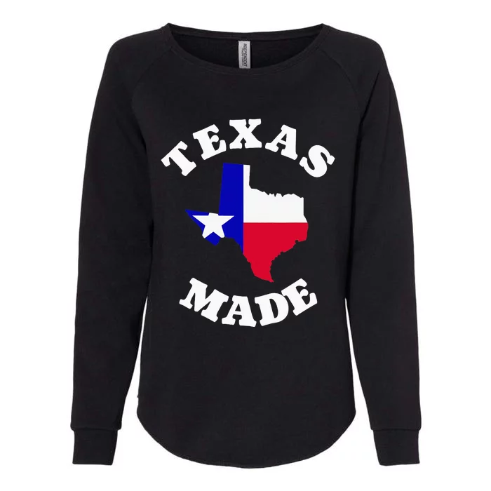 Texas Made Red White And Blue Texas Flag Texas State Pride Womens California Wash Sweatshirt