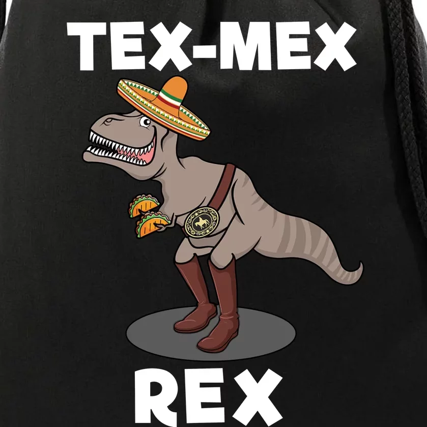 Tex Mex Rex Texas Mexican Cowboy Tyrannosaurus Dinosaur Drawstring Bag