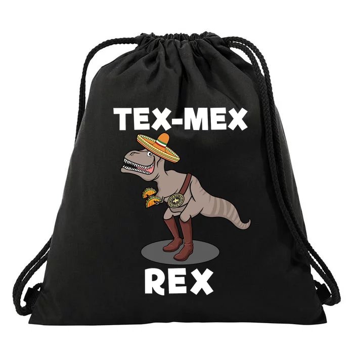 Tex Mex Rex Texas Mexican Cowboy Tyrannosaurus Dinosaur Drawstring Bag