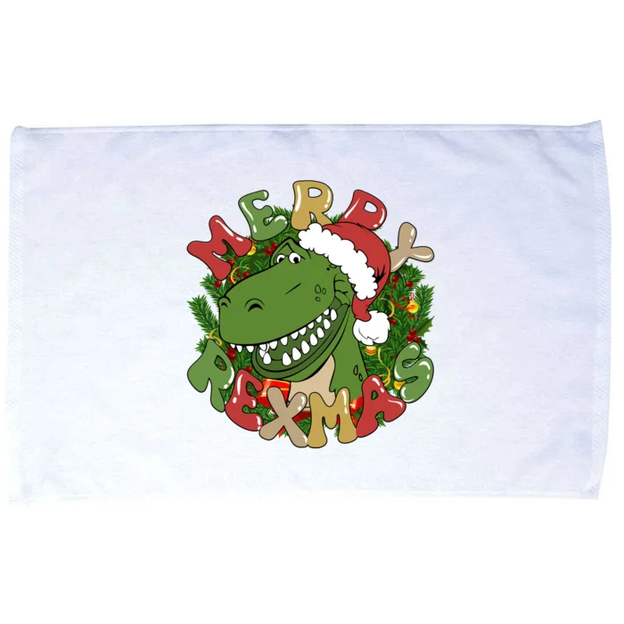 Toy Merry Rexmas Toy Rex Christmas Dinosaur Microfiber Hand Towel