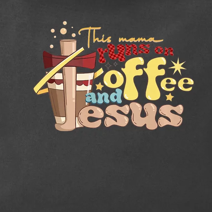 This mom runs on coffee and Jesus! Funny Zip Tote Bag