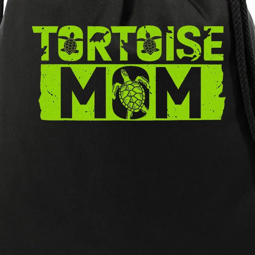 Tortoise Mom Reptiles Tortoiselover Drawstring Bag