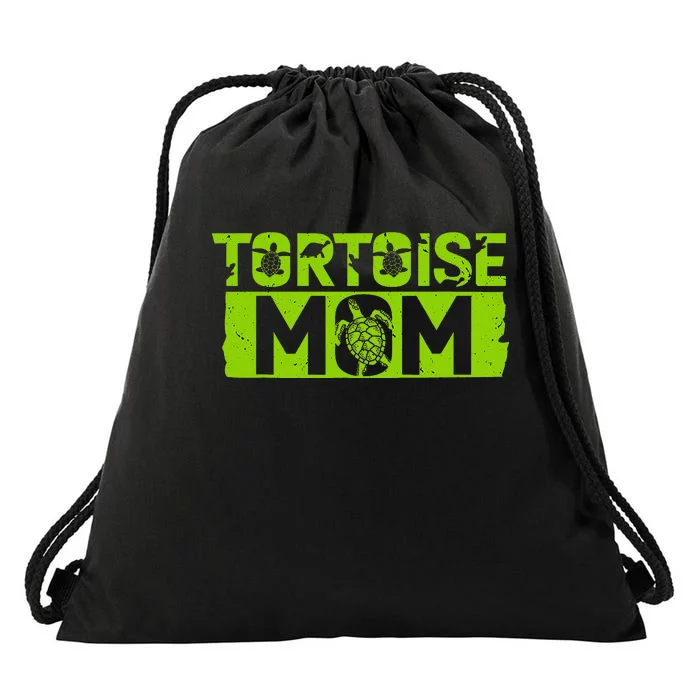 Tortoise Mom Reptiles Tortoiselover Drawstring Bag