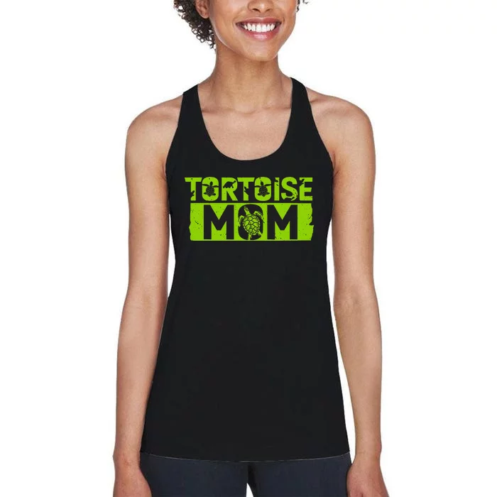 Tortoise Mom Reptiles Tortoiselover Women's Racerback Tank