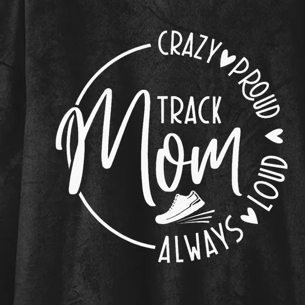 Track Mom Runner Sports Mom Motherhood Hooded Wearable Blanket