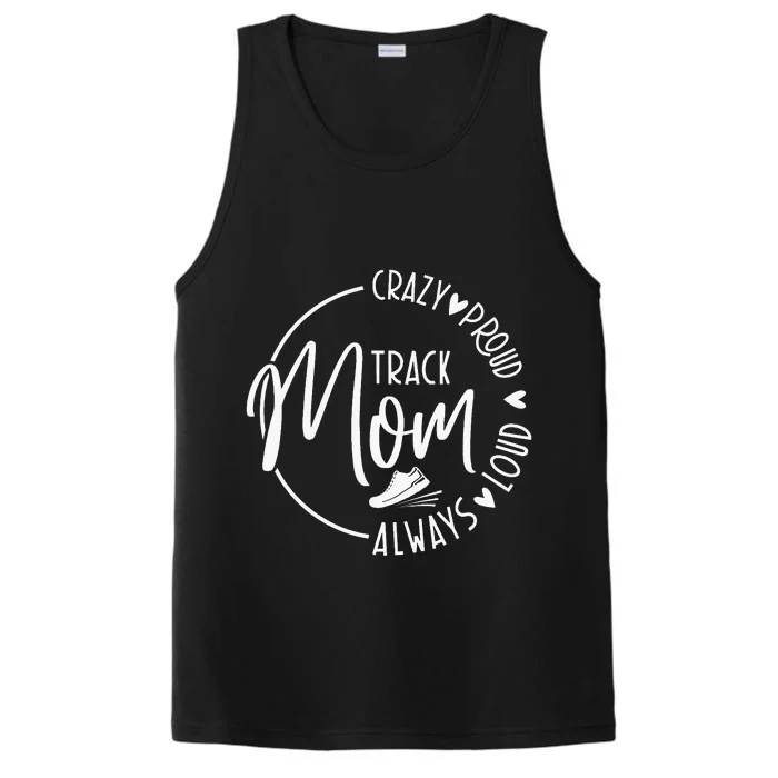 Track Mom Runner Sports Mom Motherhood Performance Tank