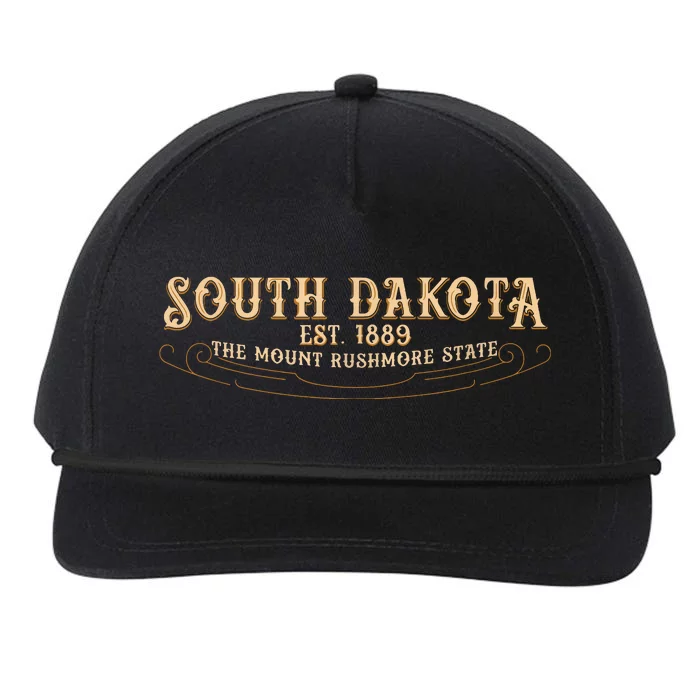 The Mount Rushmore State South Dakota Snapback Five-Panel Rope Hat