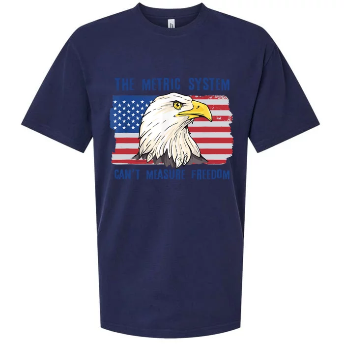 The Metric System Cant Measure Freedom 4th Of July Sueded Cloud Jersey T-Shirt