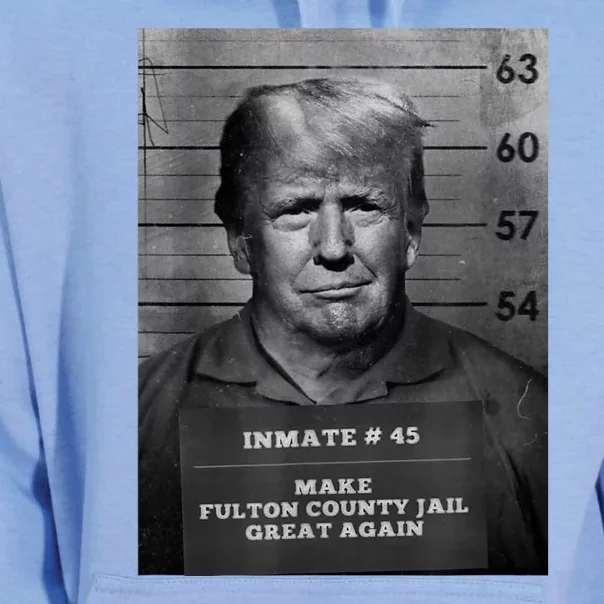 Trump Mug Shot Make Fulton County Jail Great Again Unisex Surf Hoodie