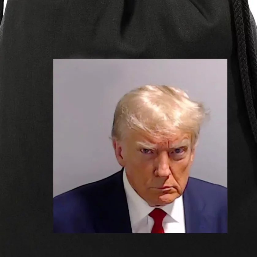 Trump Mug Shot Drawstring Bag